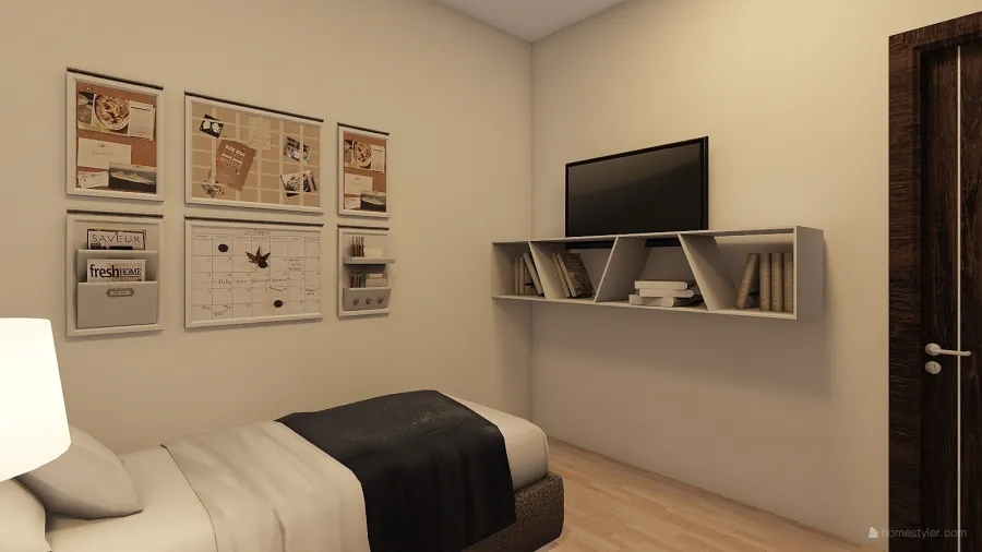 Dormitorio de servicio 3d design renderings