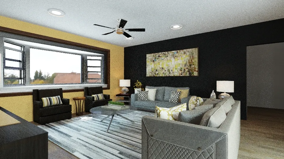 Parents Living Room v3 3d design renderings
