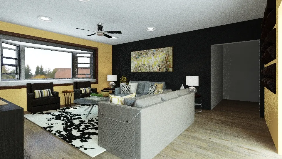 Parents Living Room v2 3d design renderings