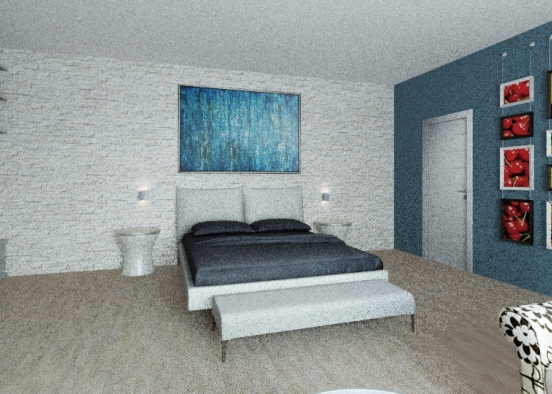 The bedroom in front of the vineyard Design Rendering