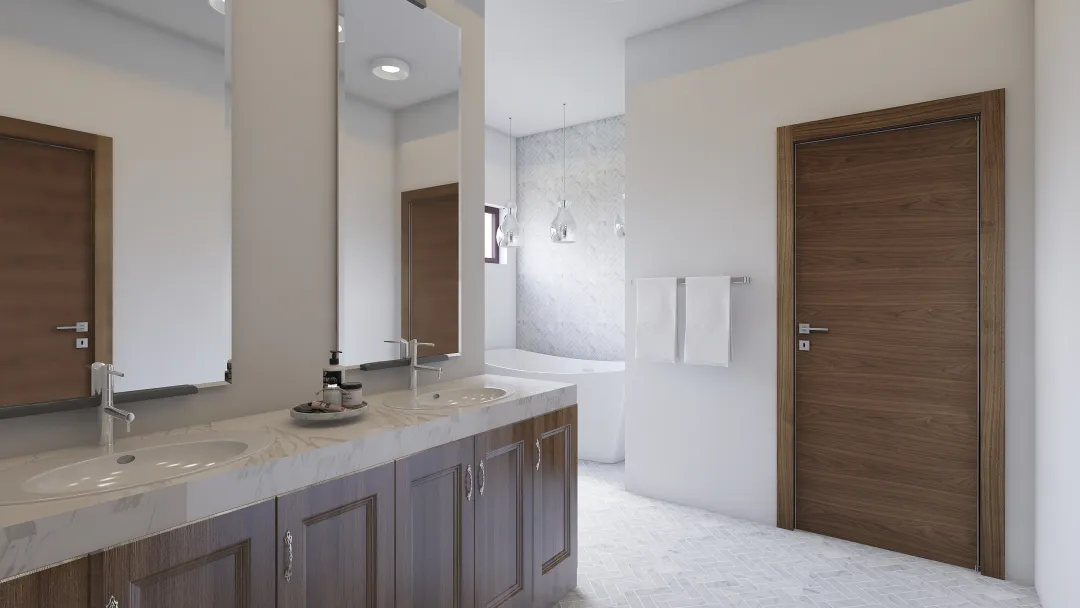 3 bathrooms 3d design renderings