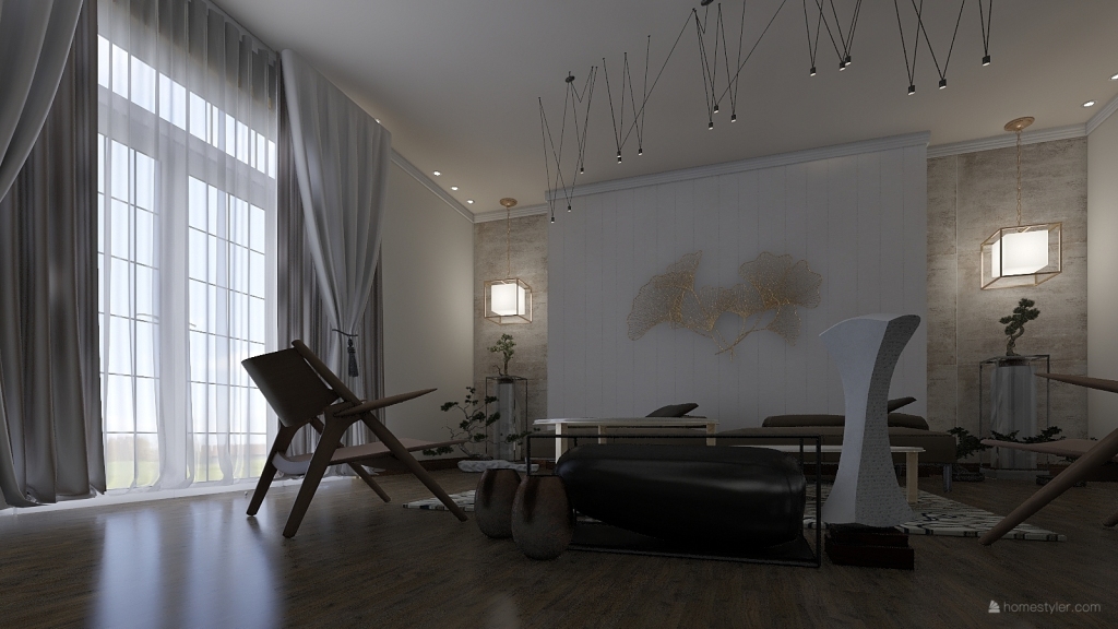 look and feel living room 3d design renderings