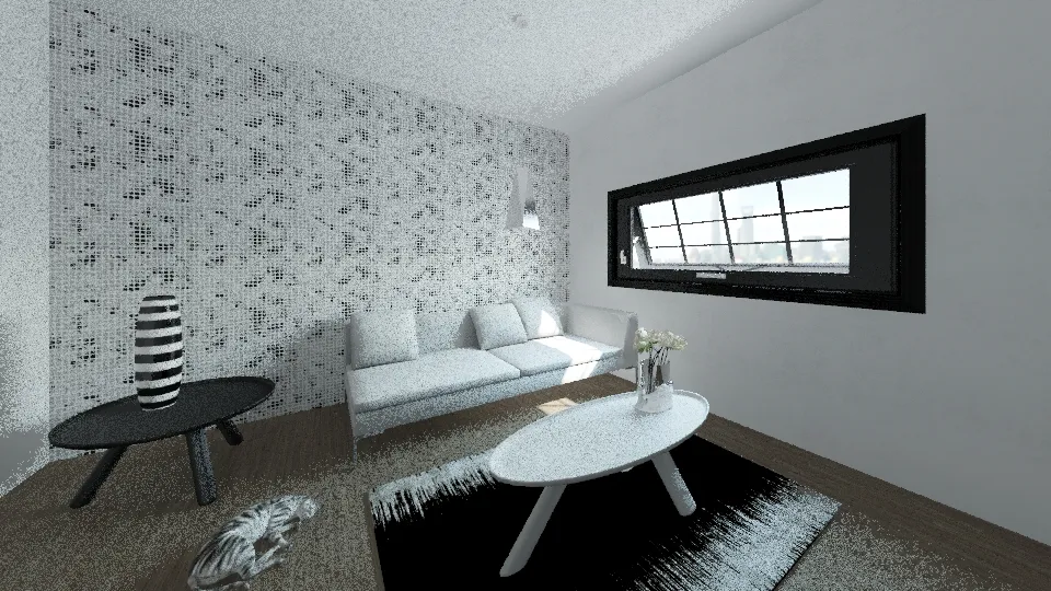 black and white 3d design renderings