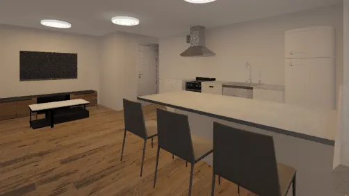 Salon z kuchnia