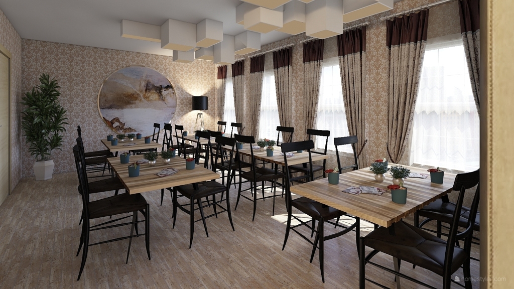 restaurant and bar 3d design renderings