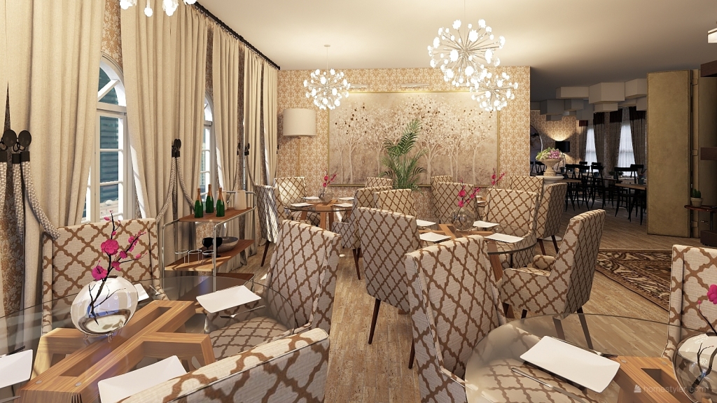 Restaurant Bar idea 3d design renderings