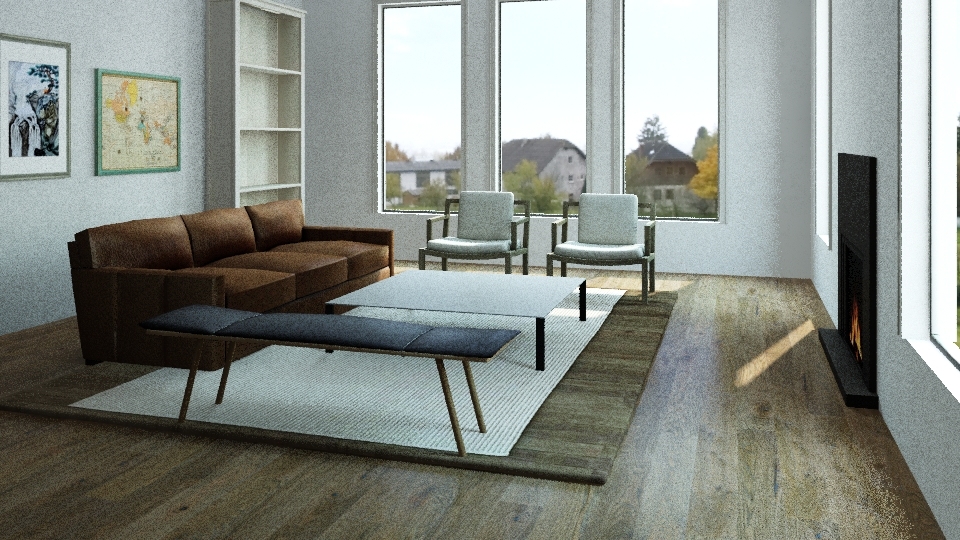 Martin House living room layout 1 3d design renderings