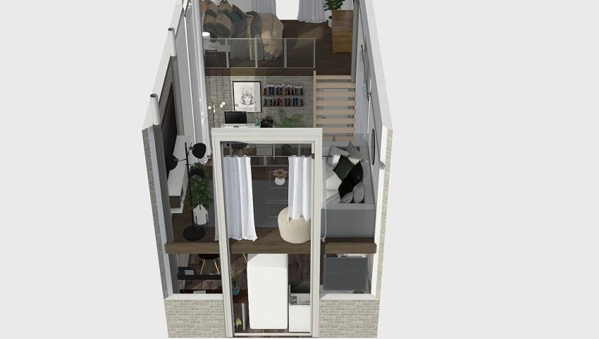 Black and White Tiny House  3d design picture 74.23
