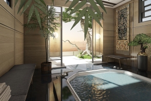 Asian asian bathhouse Design Rendering