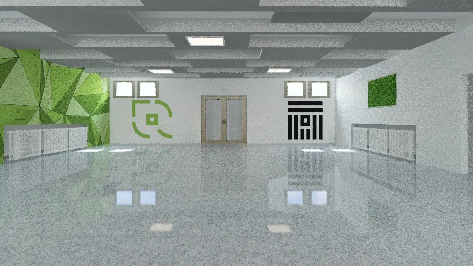 hall 1 3d design renderings