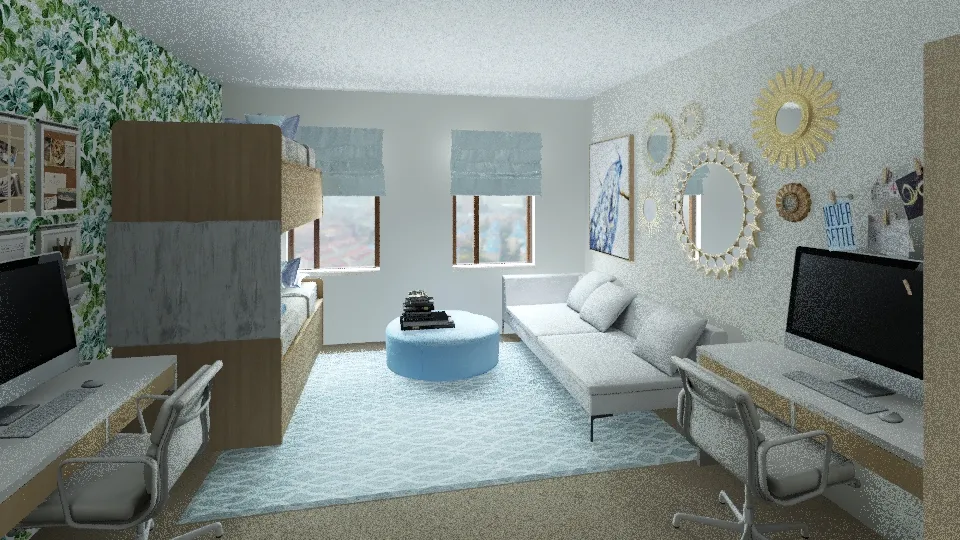 Dorm Apartment Quads 3d design renderings