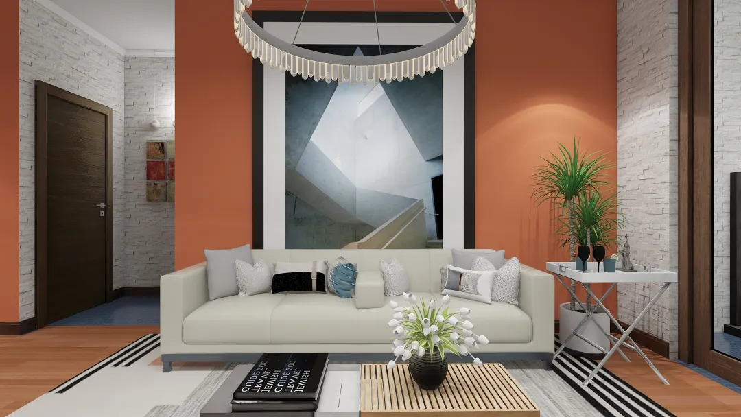 Penthouse condo with Hacienda Modern Design 3d design renderings