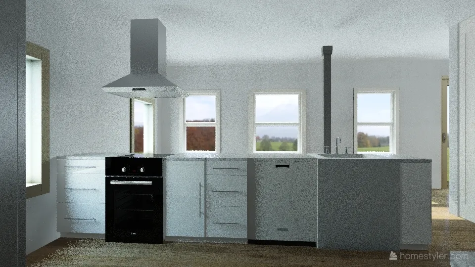 Proposed Kitchen(8) 3d design renderings