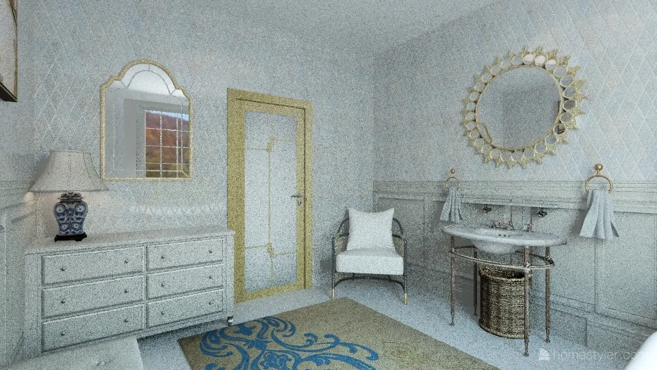 East bathroom 3d design renderings
