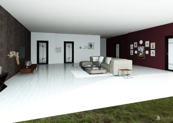stylish living room decor Design Rendering