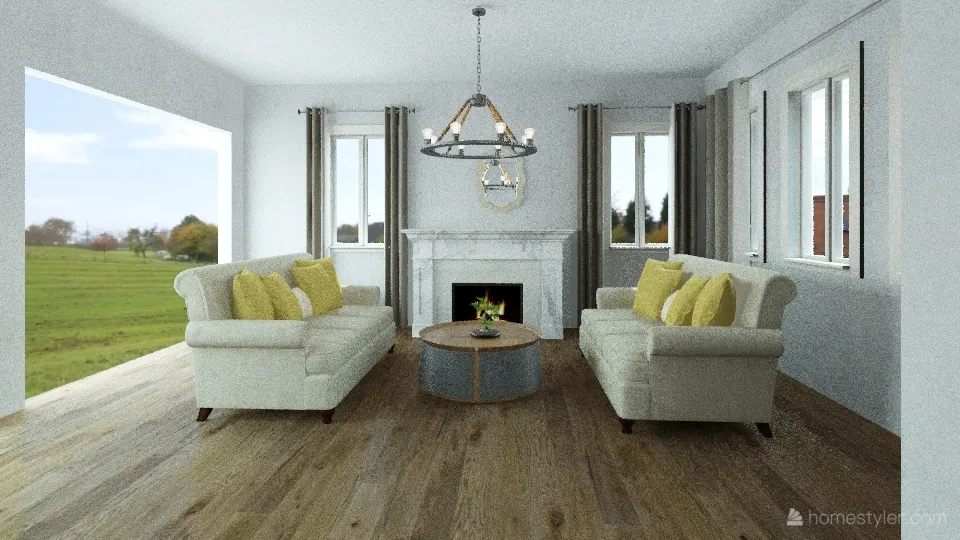 formal living room 3d design renderings