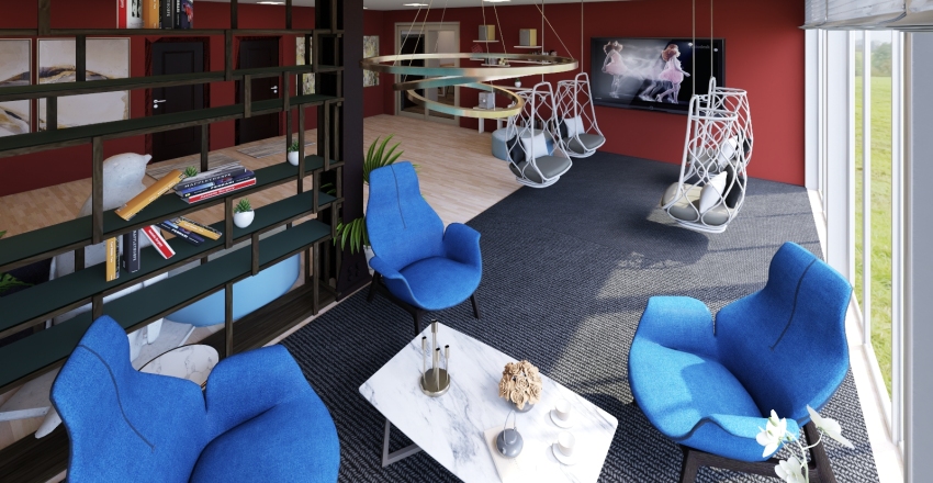 Future Food Produce Office Interior Design Render