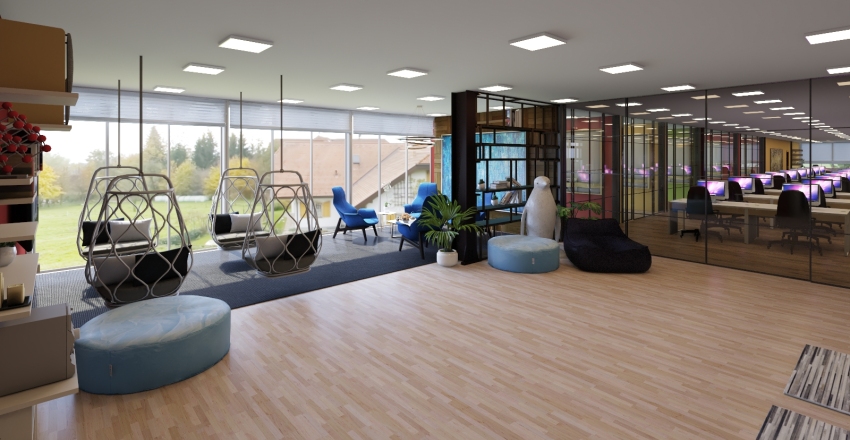 Future Food Produce Office Interior Design Render