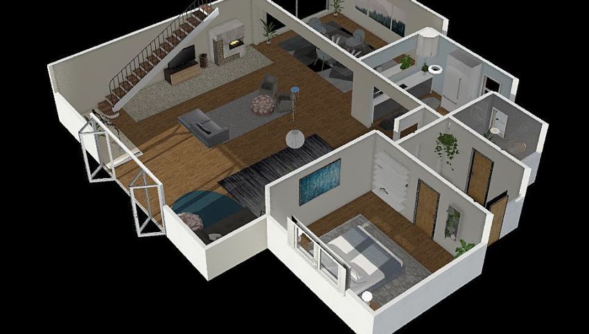 downstairs first house 3d design picture 205.58
