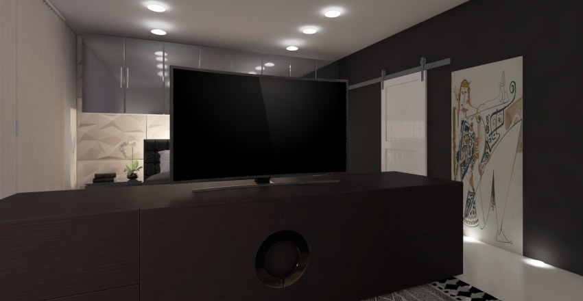 Studio Apartamento Interior Design Render