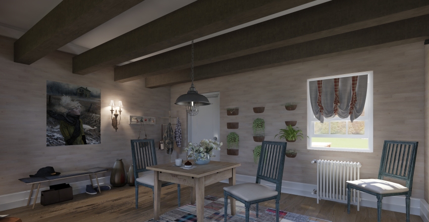 She is a crazy eclectic girl Interior Design Render
