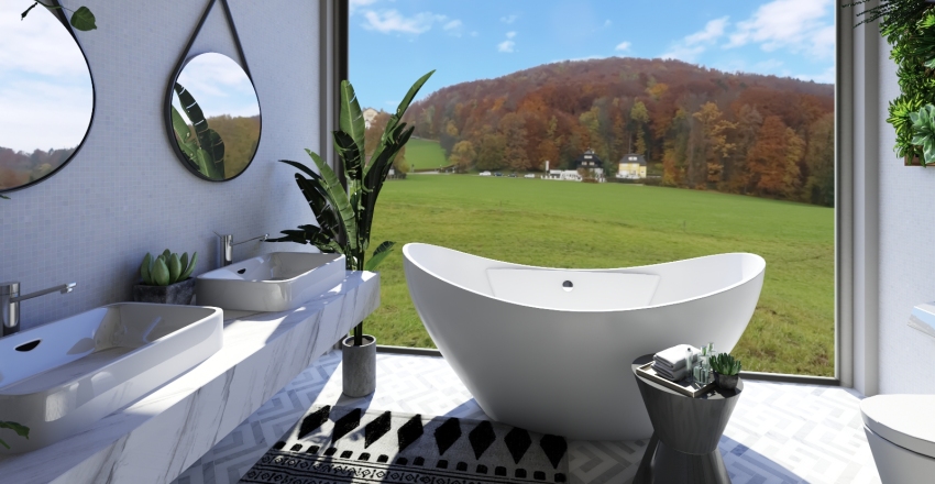 magazine worthy bathroom Interior Design Render