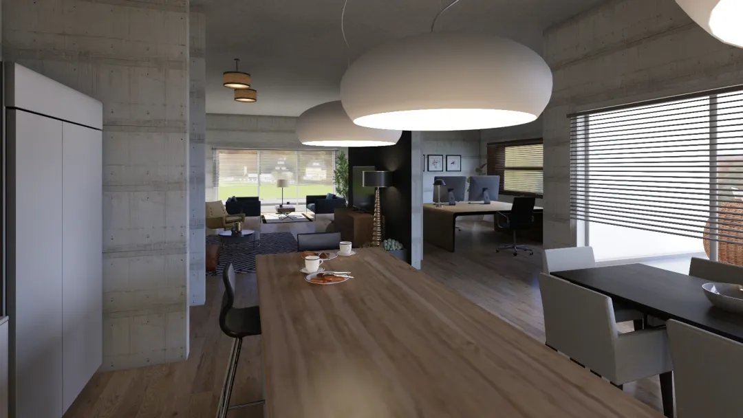 ofis sepere-165 m2 3d design renderings