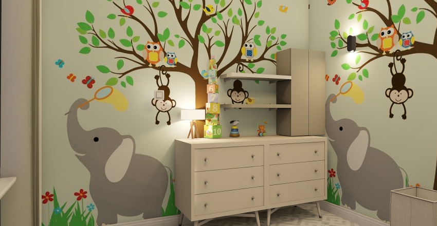 Jungle Baby Room Projeto De Decoracao Para Casa E Renderizacoes 3d Inspiracao 3 Alejandra Av Homestyler