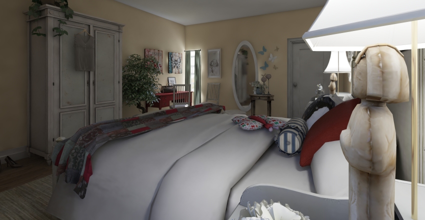 She is a crazy eclectic girl Interior Design Render