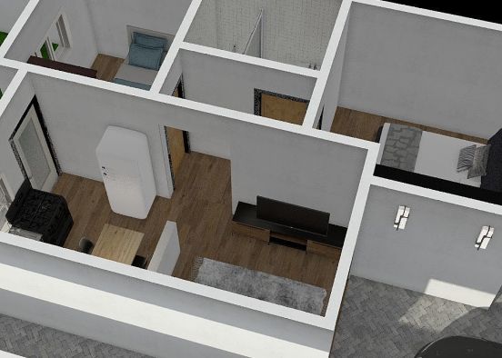 Casa 50m² Design Rendering
