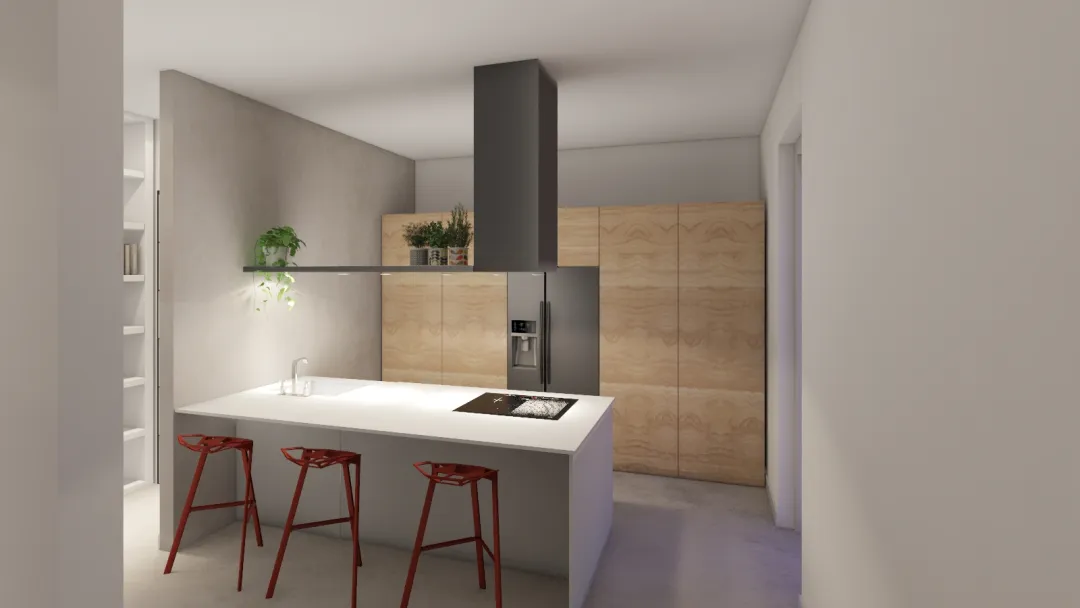 KitchenProject_AllColumns_FRIDGE 3d design renderings