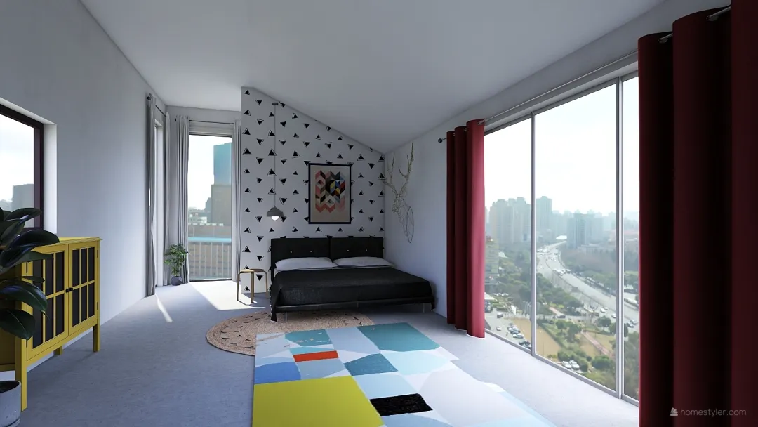cute city apartment 3d design renderings