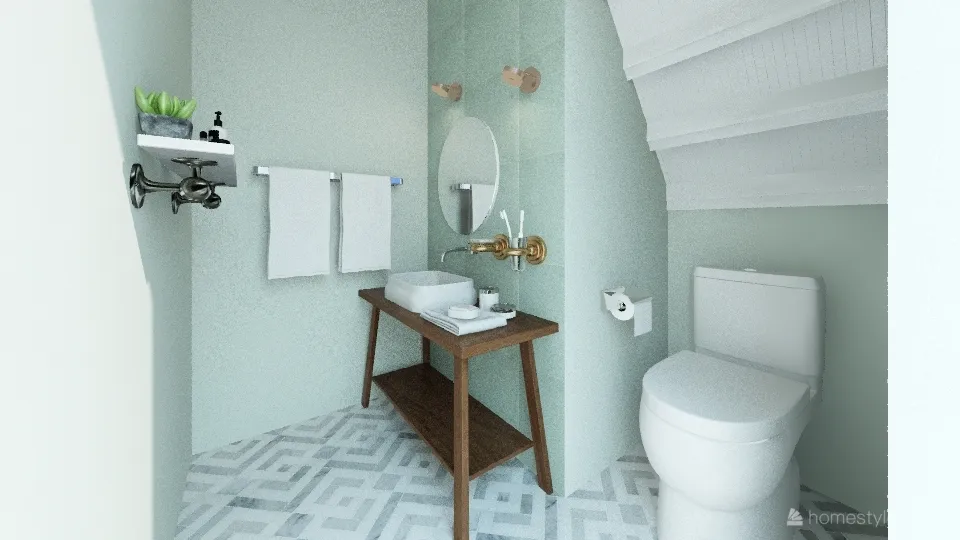 Girard St bathroom 3d design renderings
