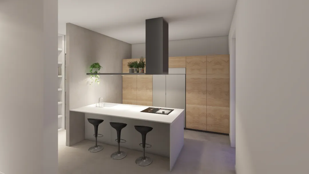 KitchenProject_AllColumns_FRIDGE 3d design renderings