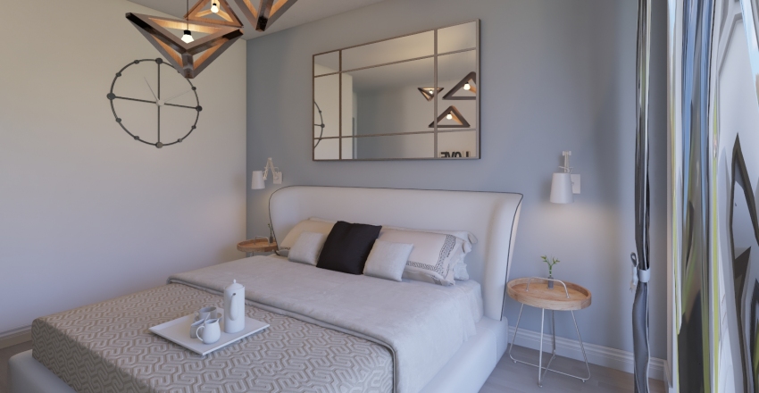 Small modern house Interior Design Render