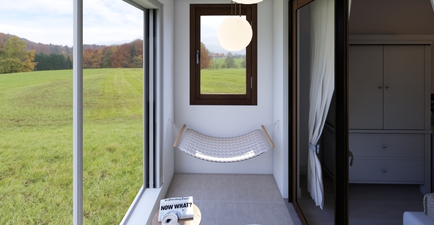 Small modern house Interior Design Render