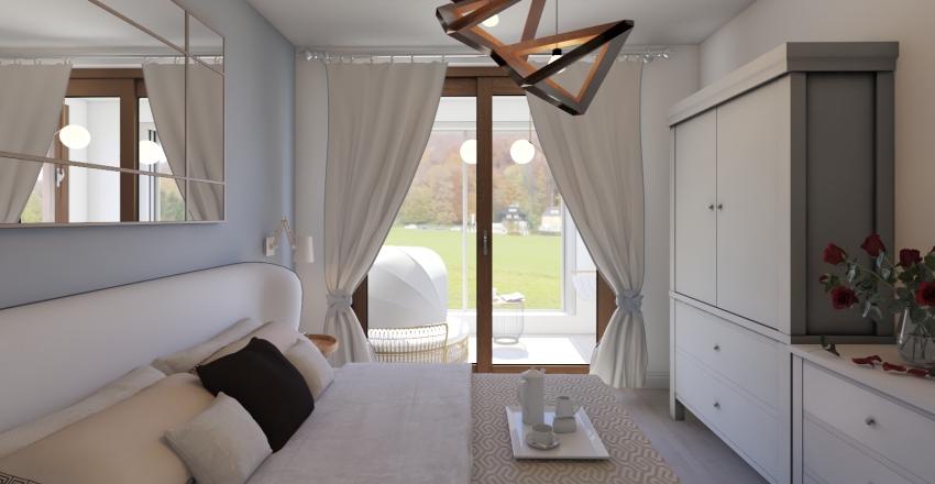 Small modern house Interior Design Render