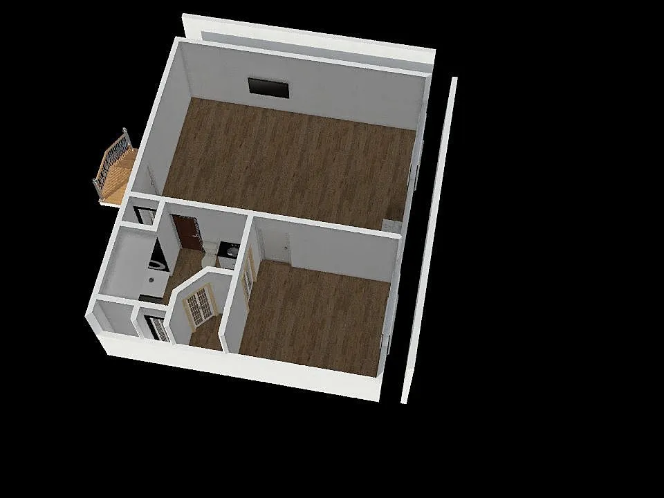 Garage apartment 1.2 3d design renderings