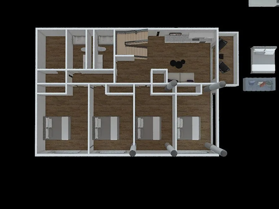 King Cole 202 Floor Plan 3d design renderings