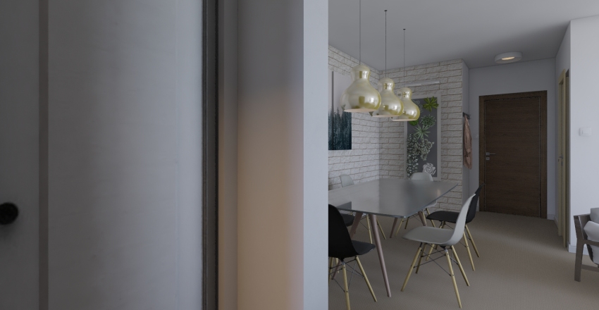 Small modern house Interior Design Render