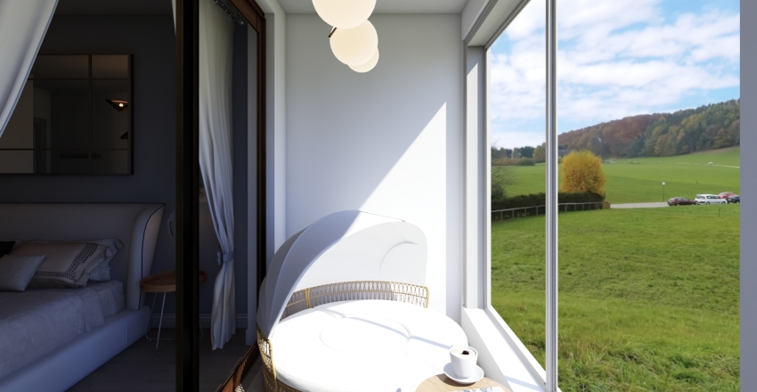 Small modern house Interior Design Render