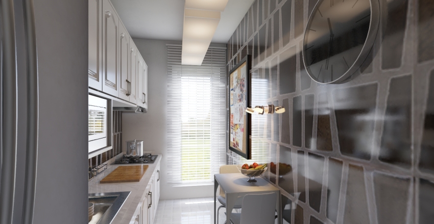 Small modern house Interior Design Render