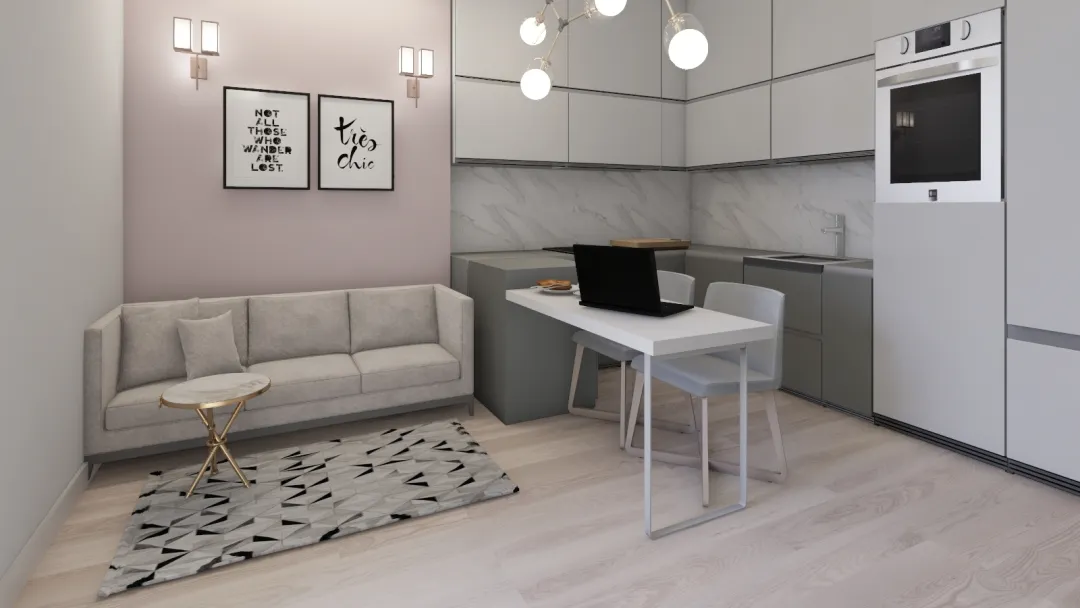 Барная стойка + стол отдельно 3d design renderings