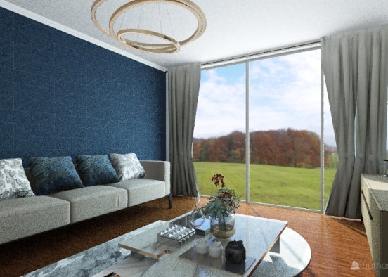 Modern lux.  Living room.  Design Rendering