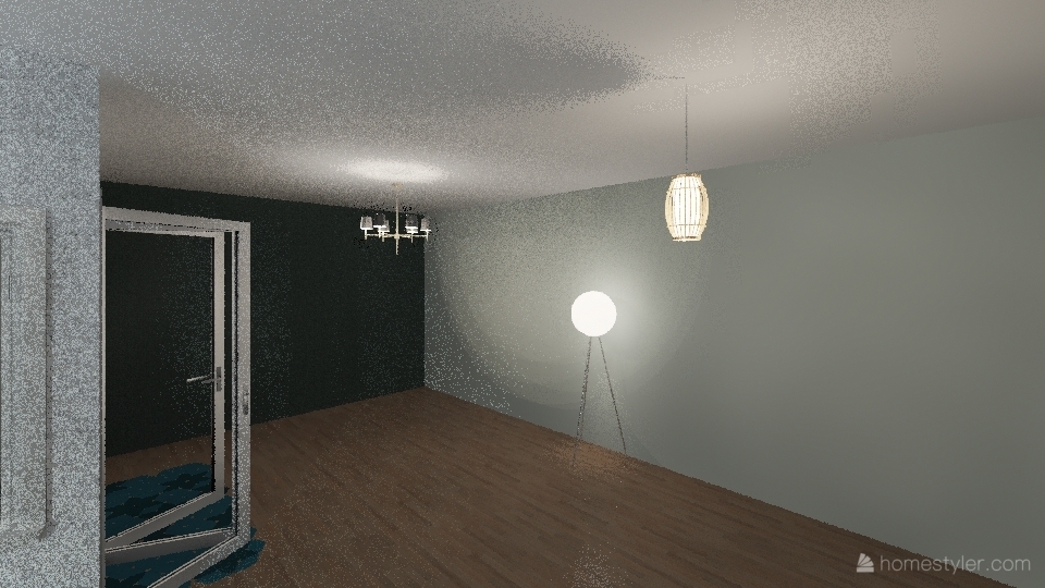interior dapur+ruang keluarga 3d design renderings