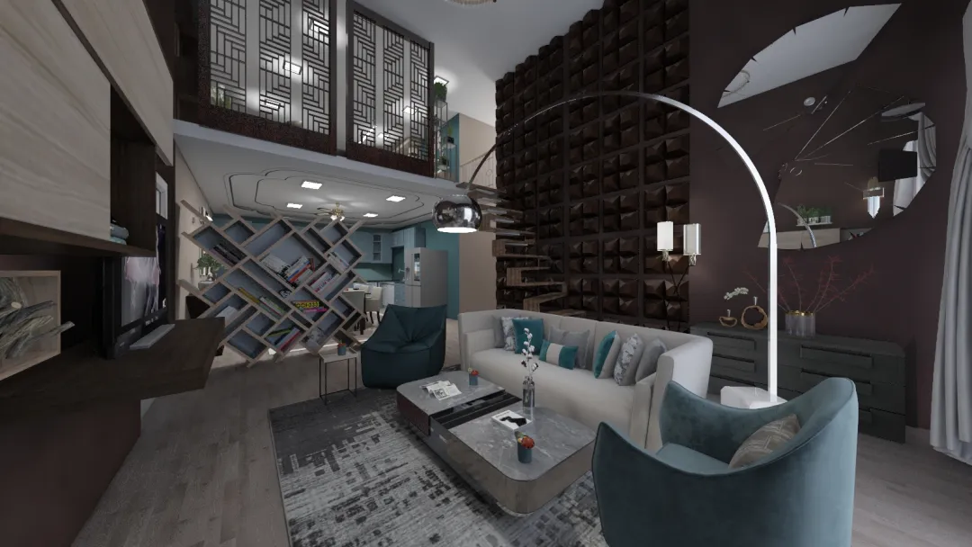 CHOCOLATER STUDIO ROOM 3d design renderings
