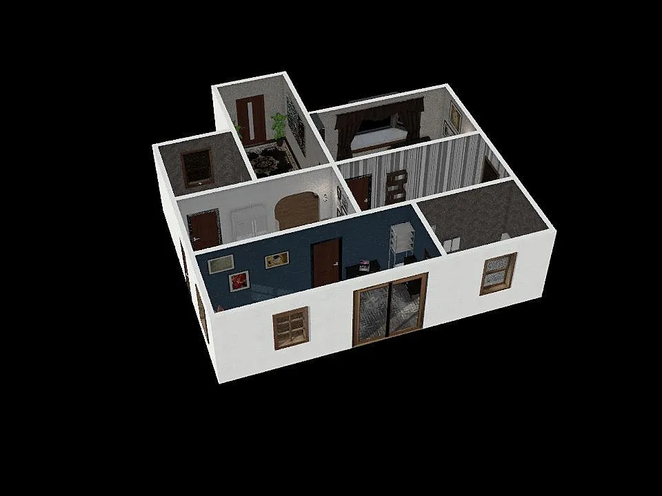 4 Person Home 3d design renderings