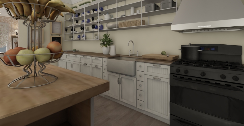 Country Formal Interior Design Render