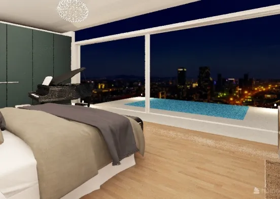 dormitorio con vistas Design Rendering