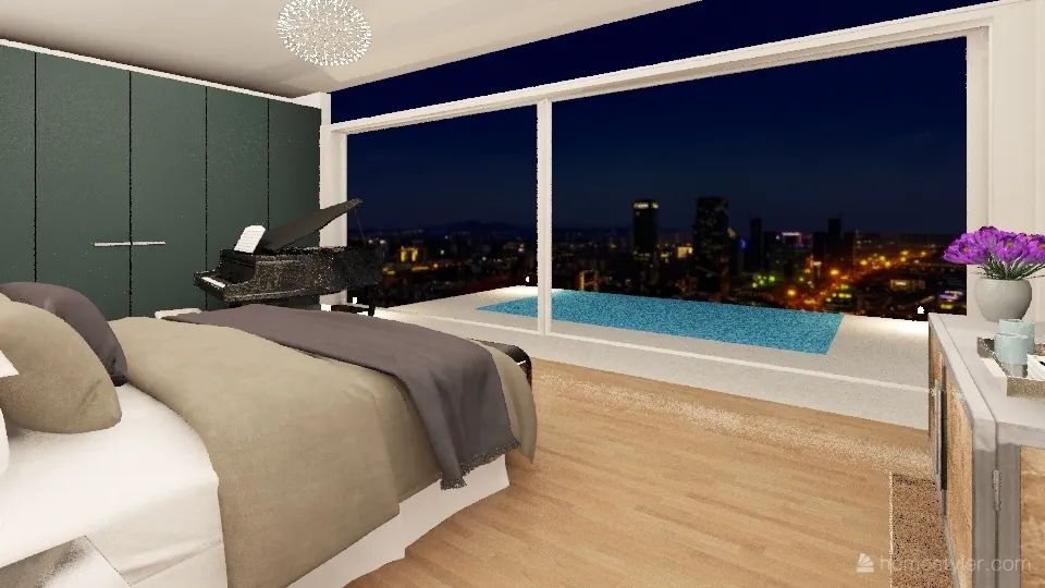 dormitorio con vistas 3d design renderings